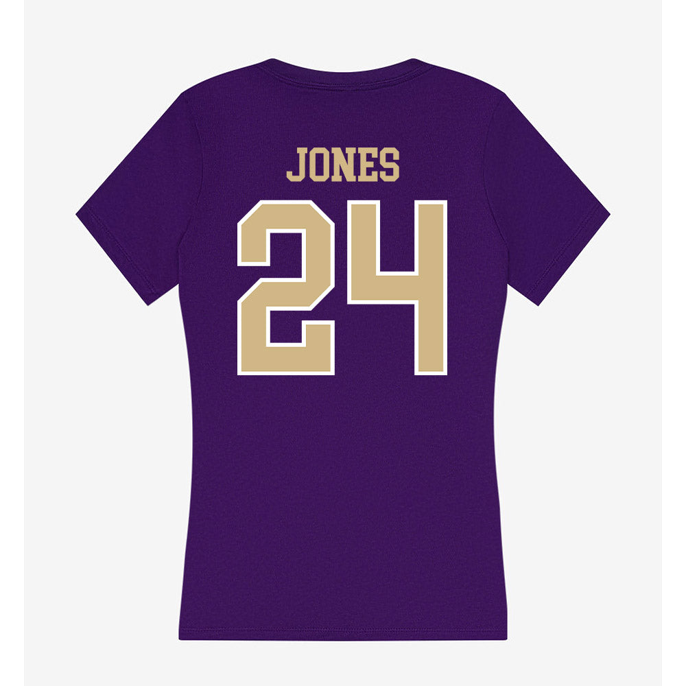 Washington - NCAA Football : Jeron Jones - Women's V-Neck T-Shirt-1
