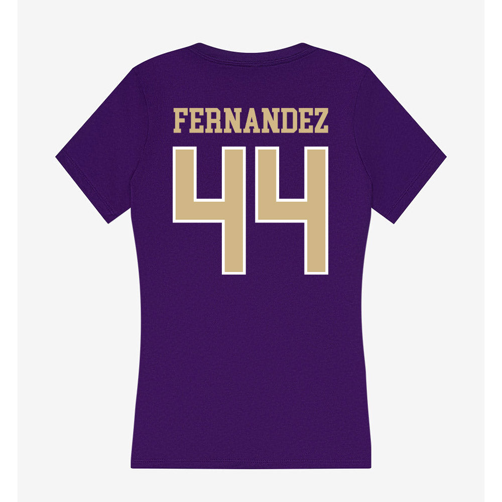 Washington - NCAA Men's Soccer : Gabe Fernandez - Women's V-Neck T-Shirt-1