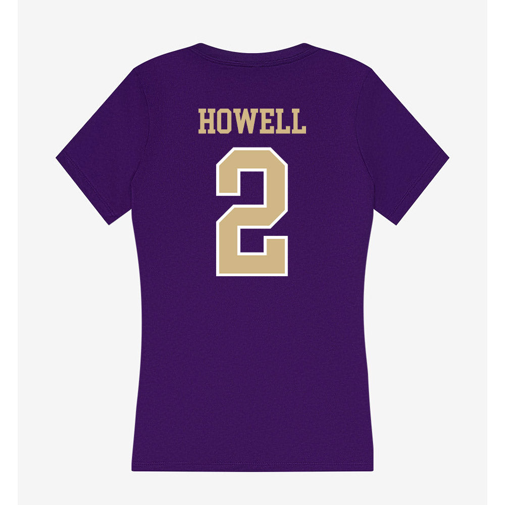 Washington - NCAA Women's Basketball : Avery Howell - Women's V-Neck T-Shirt-1