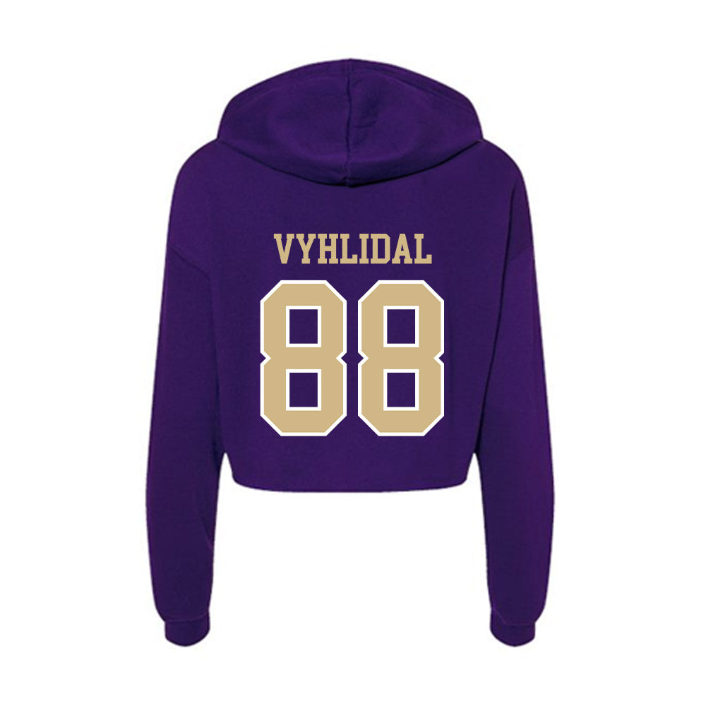 Washington - NCAA Football : Sam Vyhlidal - Women's Crop Fleece Hoodie-1