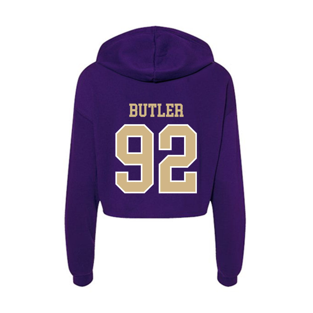 Washington - NCAA Football : Bryce Butler - Women's Crop Fleece Hoodie-1