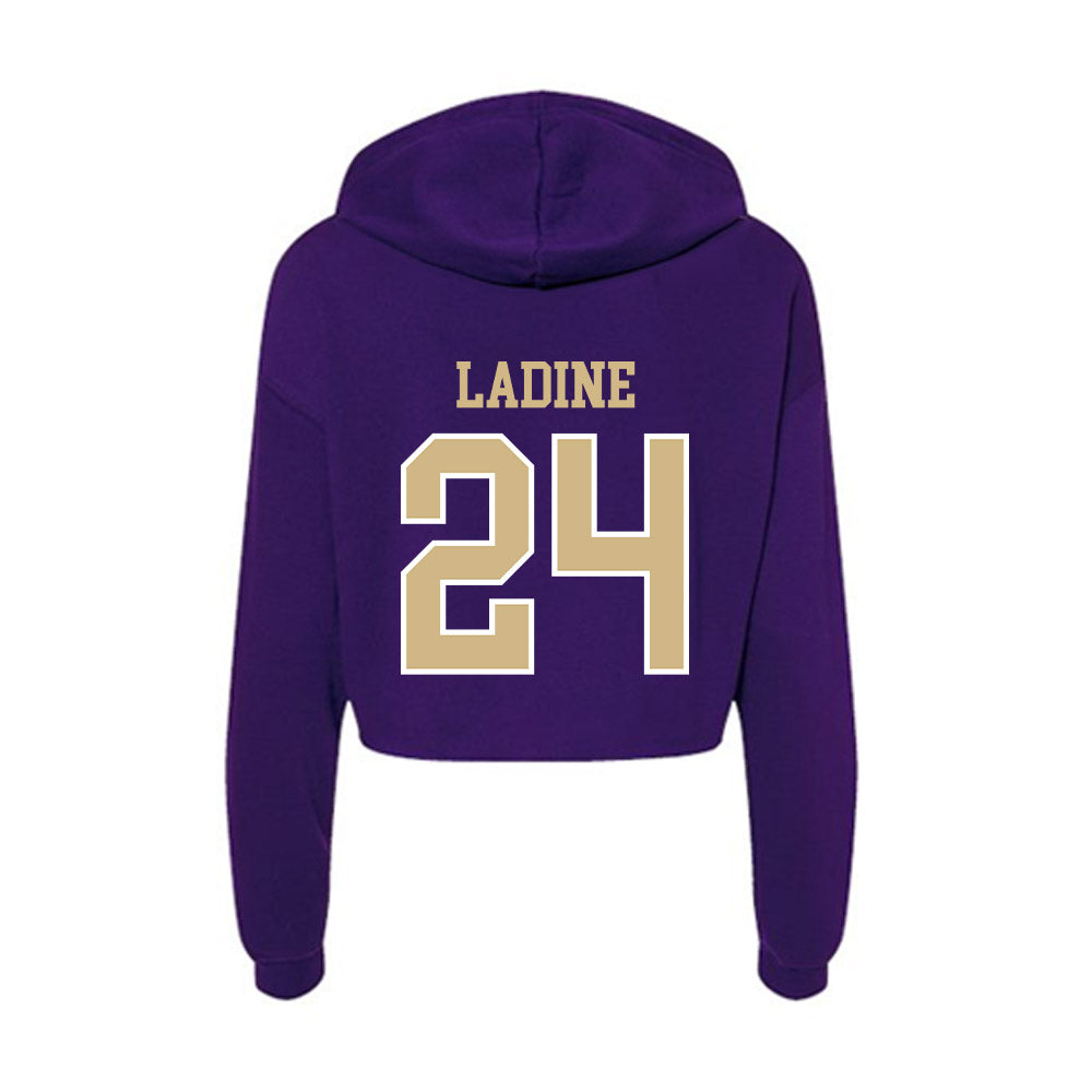 Washington - NCAA Women's Basketball : Elle Ladine - Women's Crop Fleece Hoodie-1