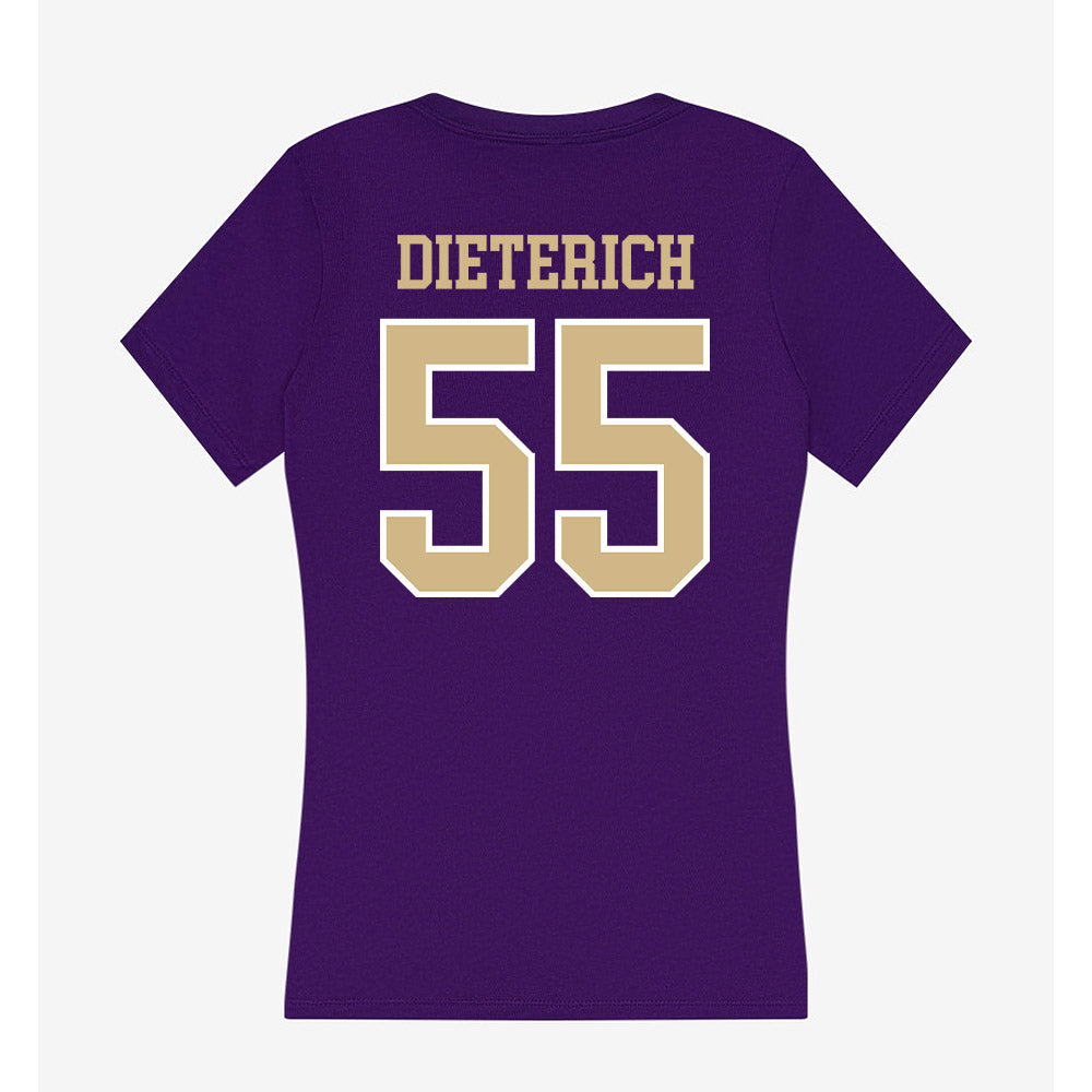 Washington - NCAA Football : Kolt Dieterich - Women's V-Neck T-Shirt-1