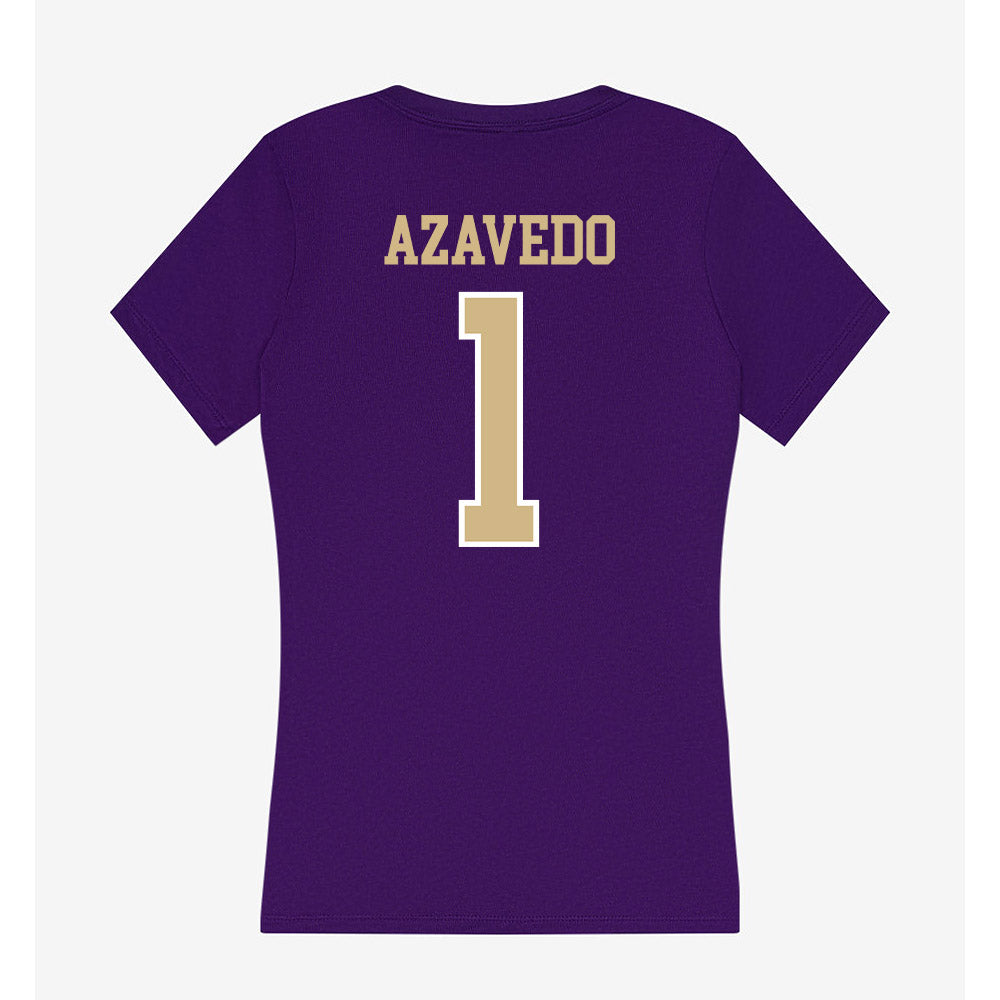 Washington - NCAA Women's Volleyball : Addy Azavedo - Women's V-Neck T-Shirt-1