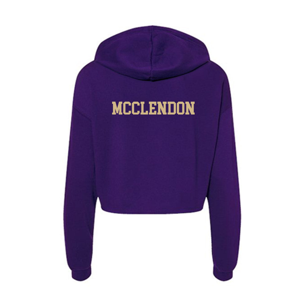 Washington - NCAA Football : Kai McClendon - Women's Crop Fleece Hoodie-1