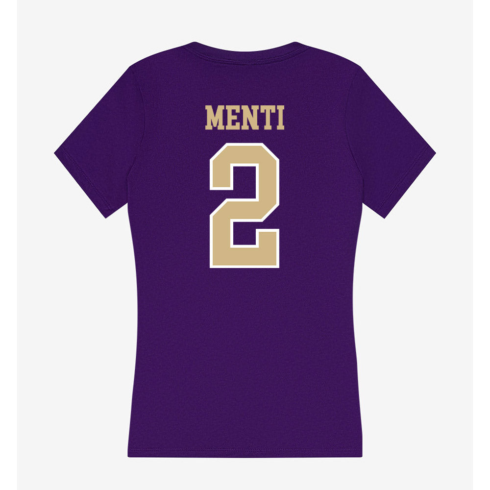 Washington - NCAA Women's Soccer : Anna Menti - Women's V-Neck T-Shirt-1
