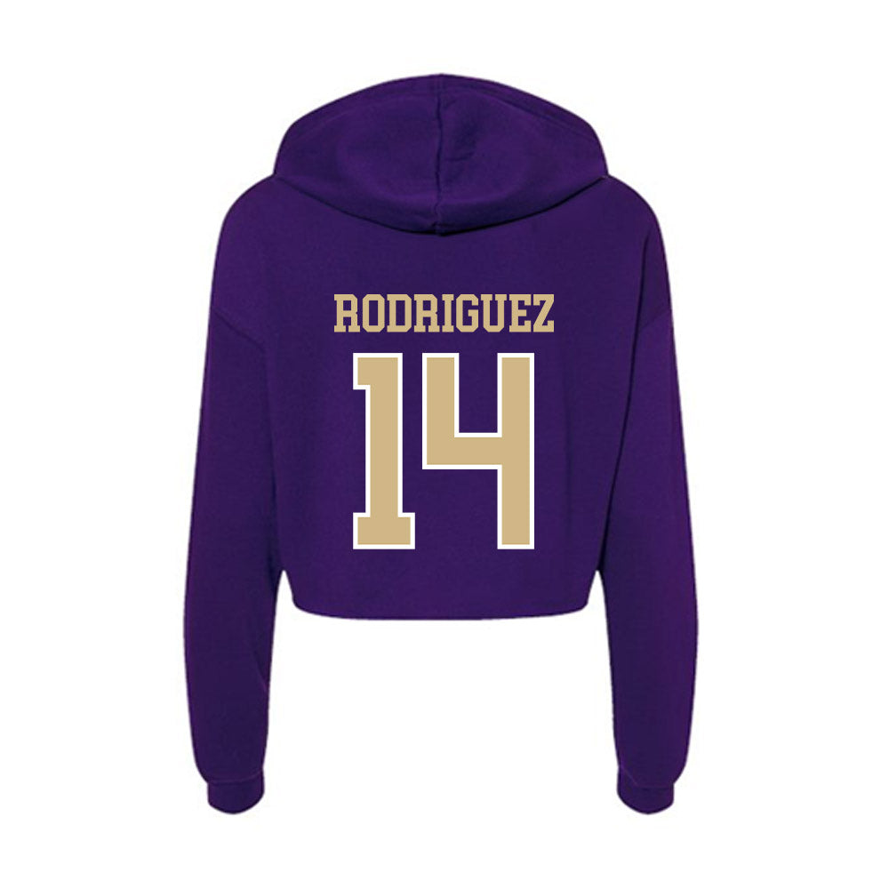 Washington - NCAA Softball : Amira Rodriguez - Women's Crop Fleece Hoodie-1
