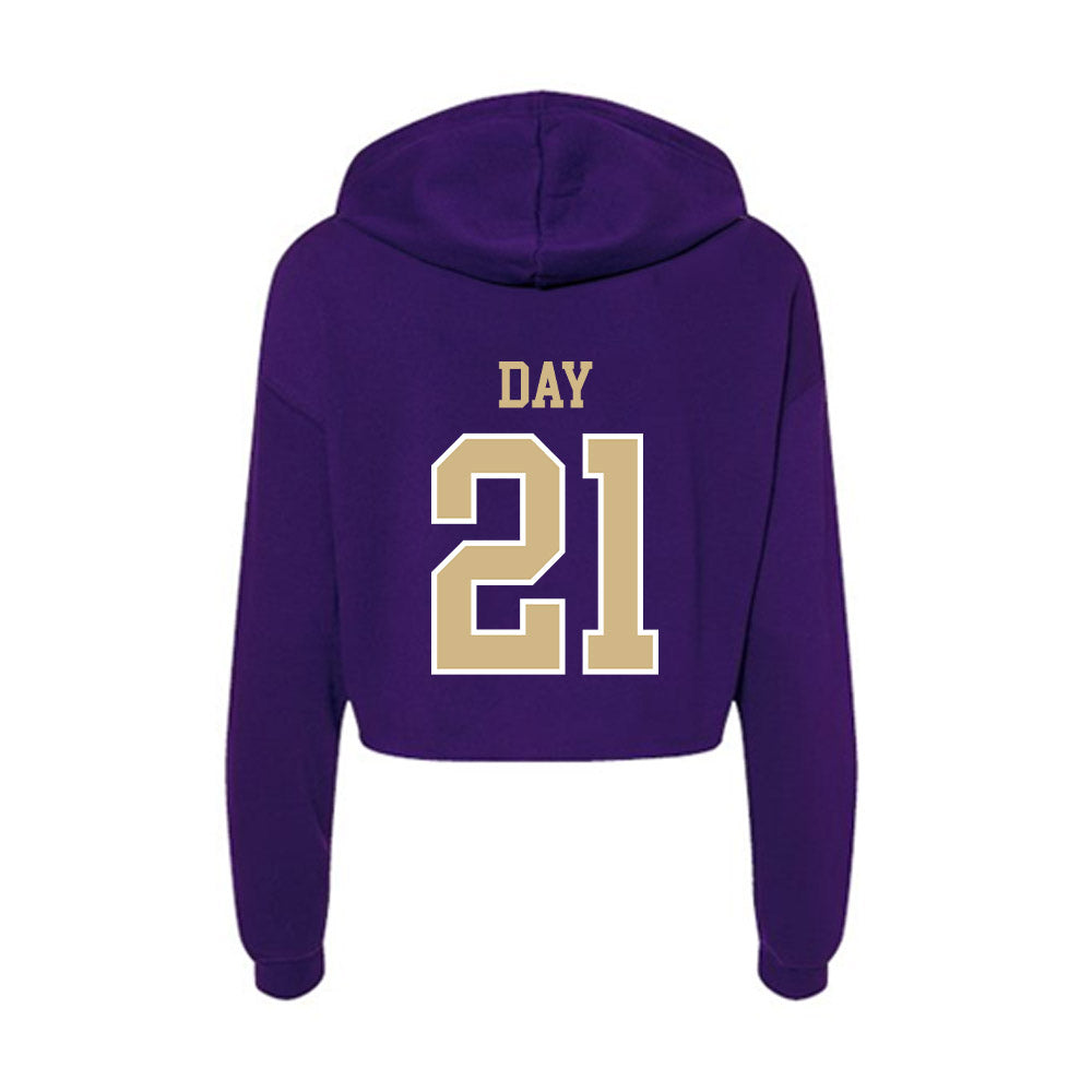Washington - NCAA Football : Gavin Day - Women's Crop Fleece Hoodie-1