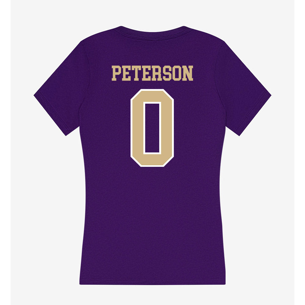 Washington - NCAA Men's Basketball : Quimari Peterson - Women's V-Neck T-Shirt-1