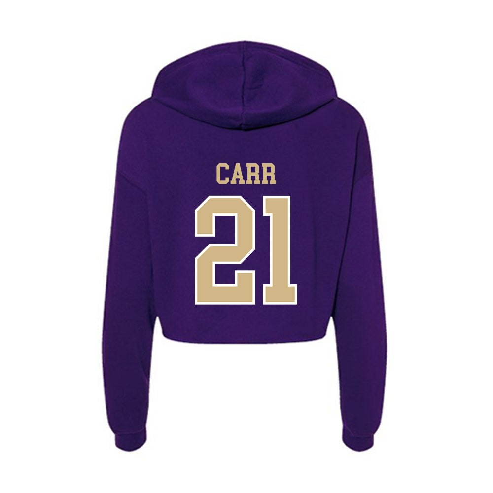 Washington - NCAA Football : Quaid Carr - Women's Crop Fleece Hoodie-1