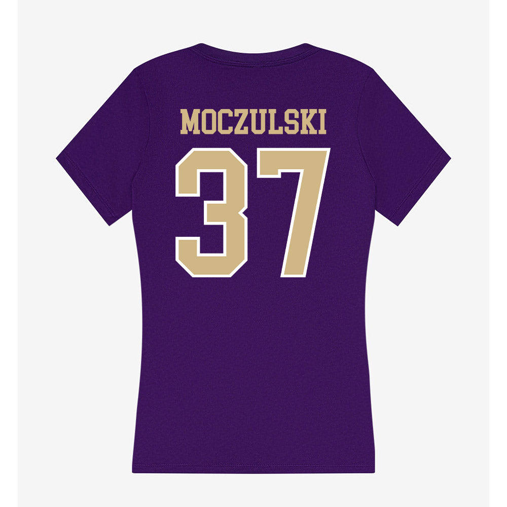 Washington - NCAA Football : Ethan Moczulski - Women's V-Neck T-Shirt-1