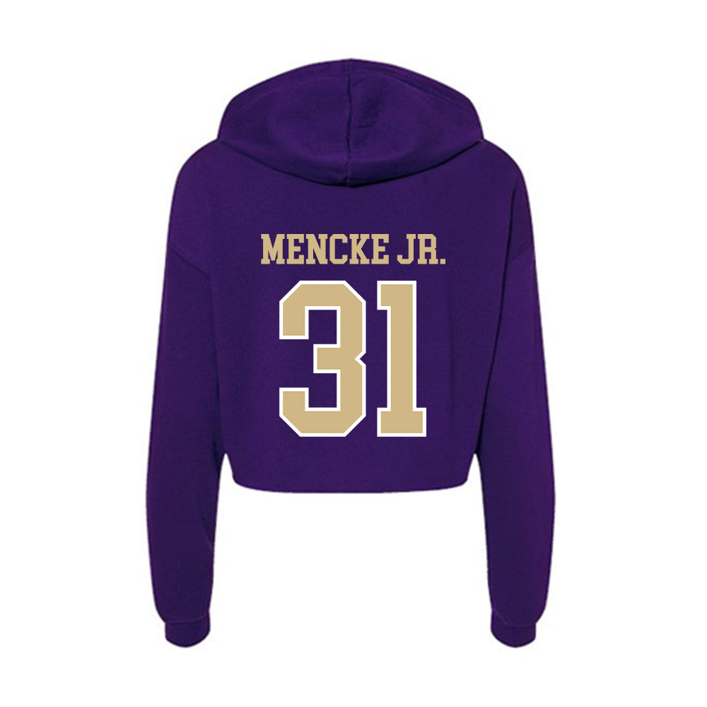Washington - NCAA Football : Paul Mencke Jr. - Women's Crop Fleece Hooded Sweatshirt-1