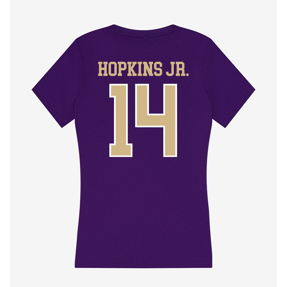 Washington - NCAA Football : Milton Hopkins Jr. - Women's V-Neck T-Shirt-1
