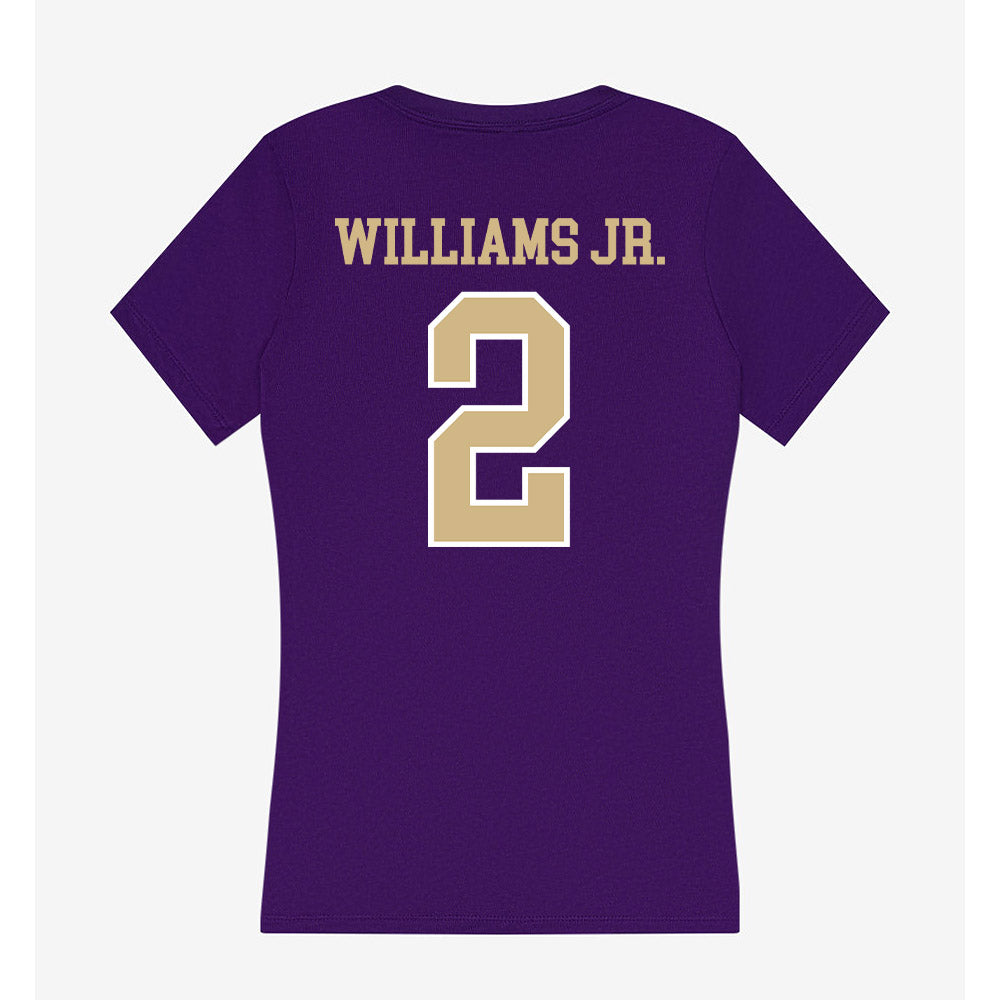 Washington - NCAA Football : Demond Williams Jr. - Women's V-Neck T-Shirt-1