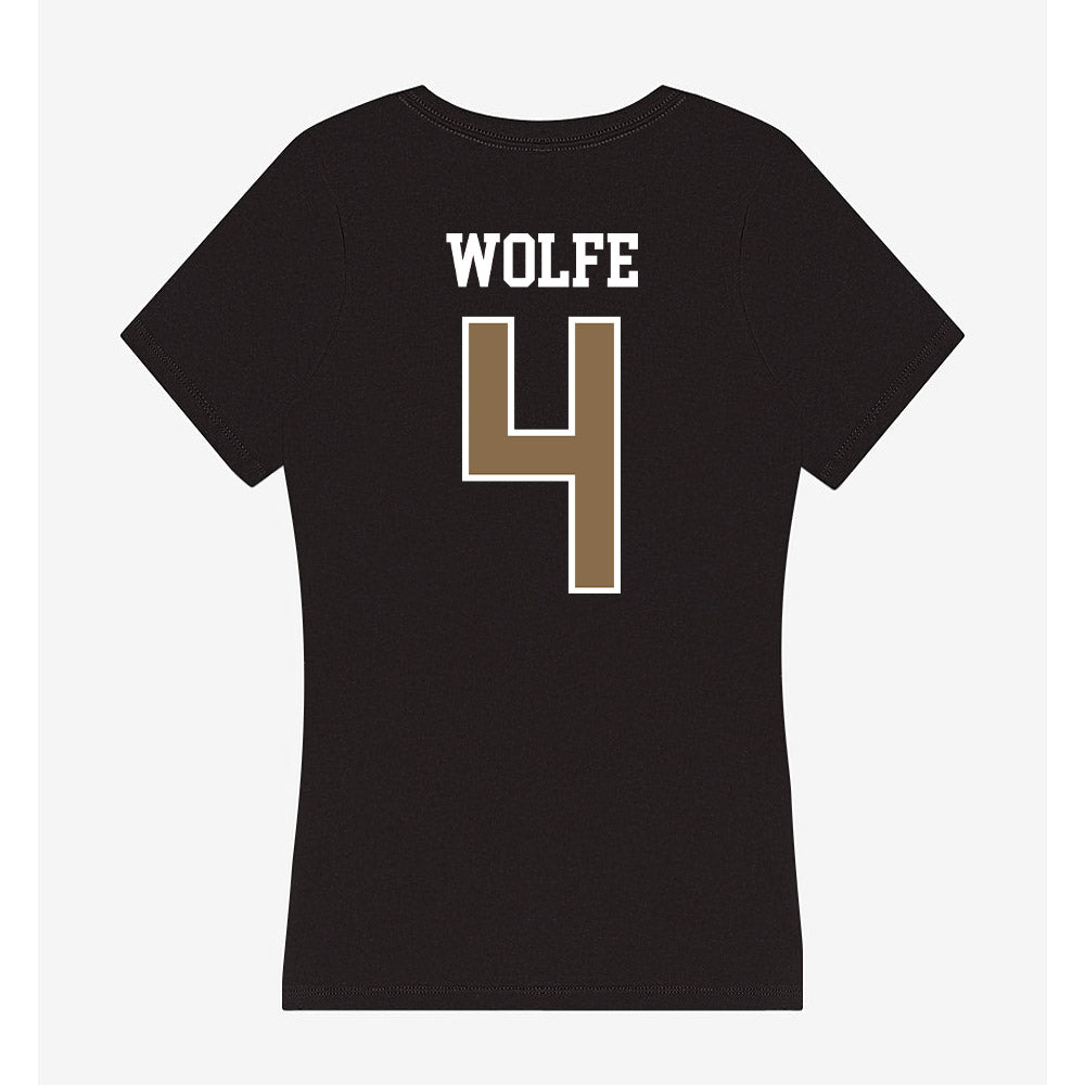 Wofford - NCAA Women's Basketball : Sienna Wolfe - Women's V-Neck T-Shirt-1