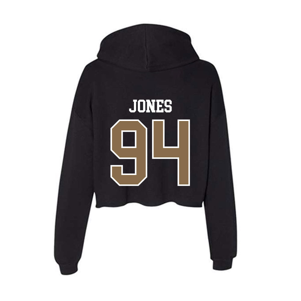 Wofford - NCAA Football : Mike Jones - Women's Crop Fleece Hoodie-1