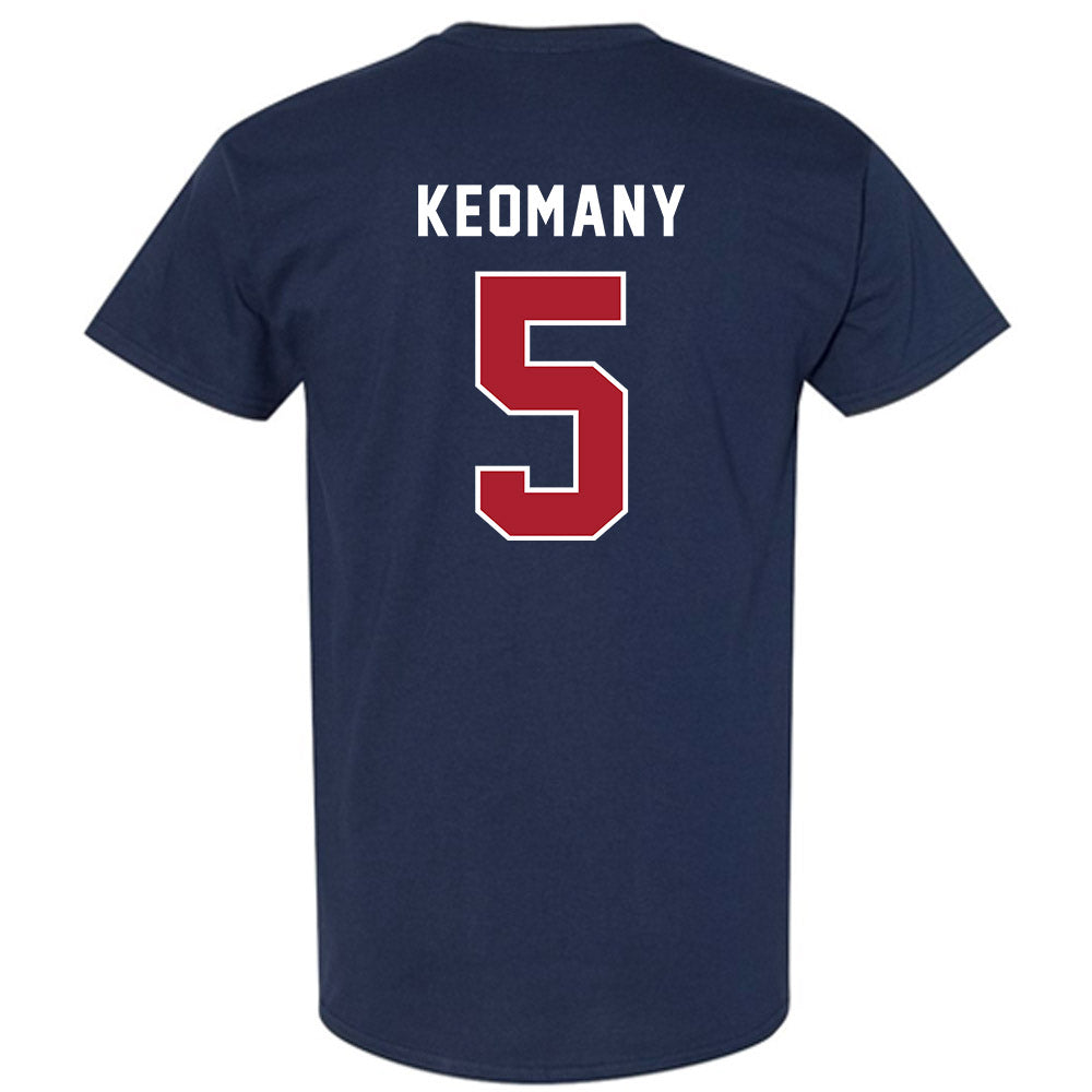 American - NCAA Men's Soccer : Kobe Keomany - T-Shirt-1