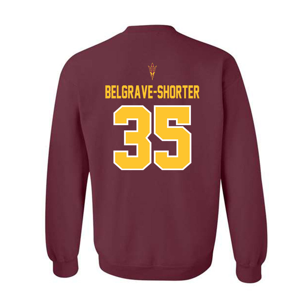 Arizona State - NCAA Football : Antoine Belgrave-Shorter - Big12 Championship Crewneck Sweatshirt-1