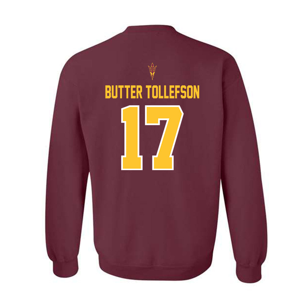 Arizona State - NCAA Football : Michael "Butter" Tollefson - Big12 Championship Crewneck Sweatshirt-1