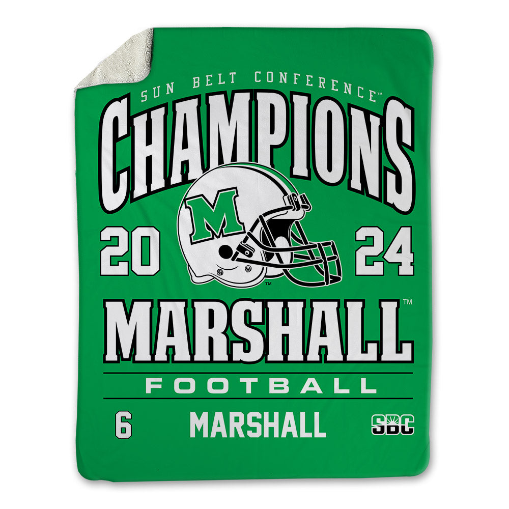 Marshall - NCAA Football : Jalen Marshall - SBC Champions Blanket-0