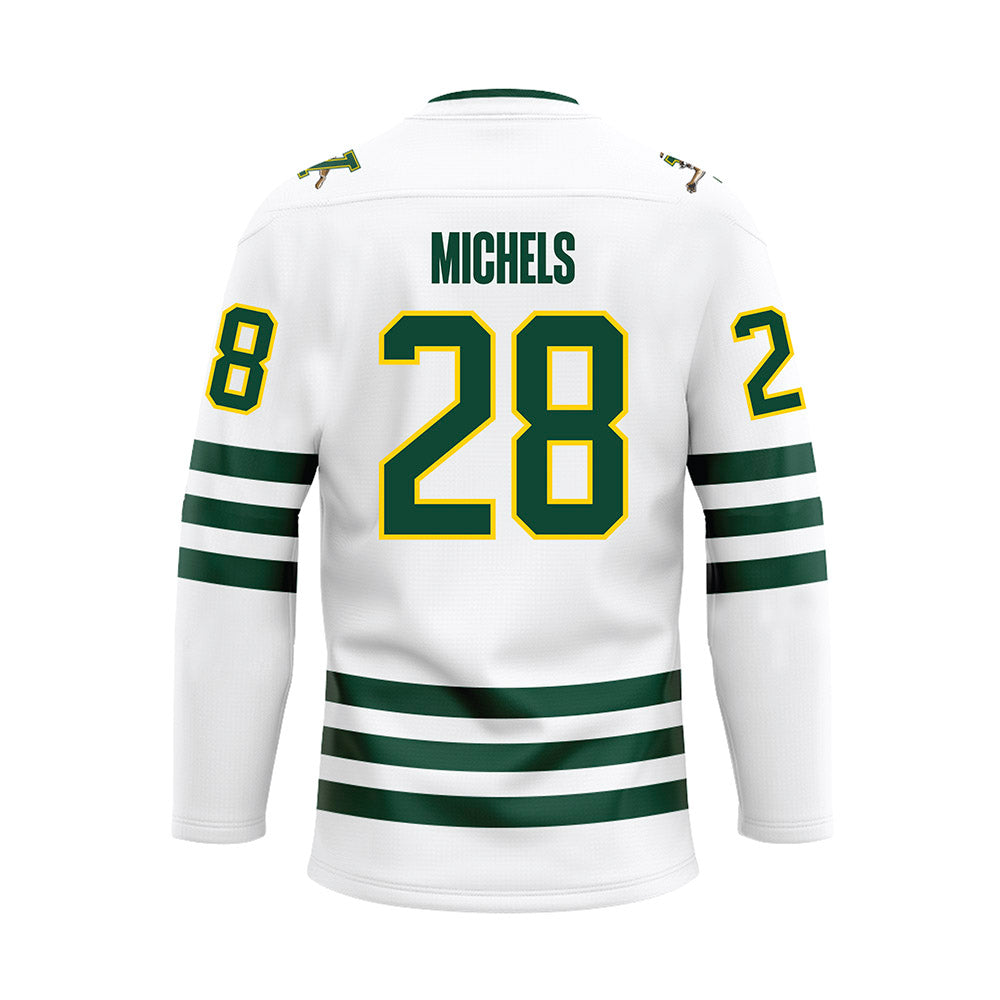 UVM - NCAA Men's Ice Hockey : Matteo Michels - White Hockey Jersey-1