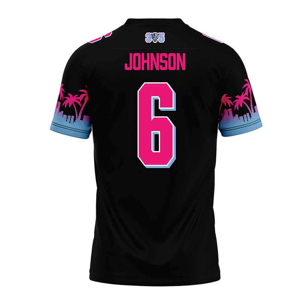 FIU - NCAA Football : Lawrence Johnson - Vice Black Premium Football Jersey-1