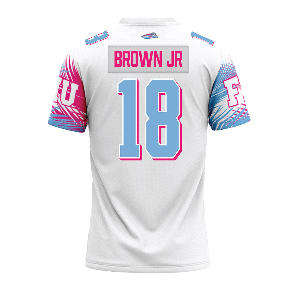 FIU - NCAA Football : Andre Brown Jr - Vice White Premium Football Jersey-1