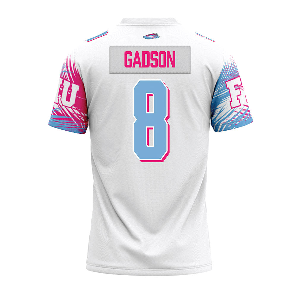 FIU - NCAA Football : Ryan Gadson - Vice White Premium Football Jersey-1