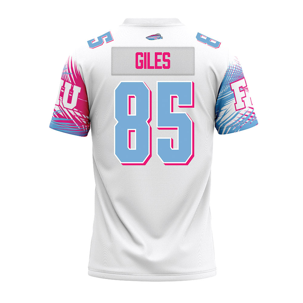 FIU - NCAA Football : Donovan Giles - Vice White Premium Football Jersey-1