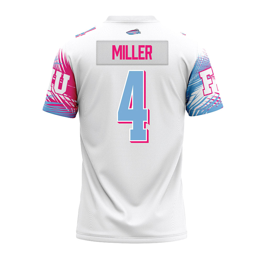 FIU - NCAA Football : Wesley Miller - Vice White Premium Football Jersey-1