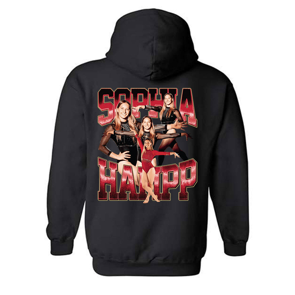 DU - NCAA Women's Gymnastics : Sophia Hampp - Player Collage Hooded Sweatshirt-1