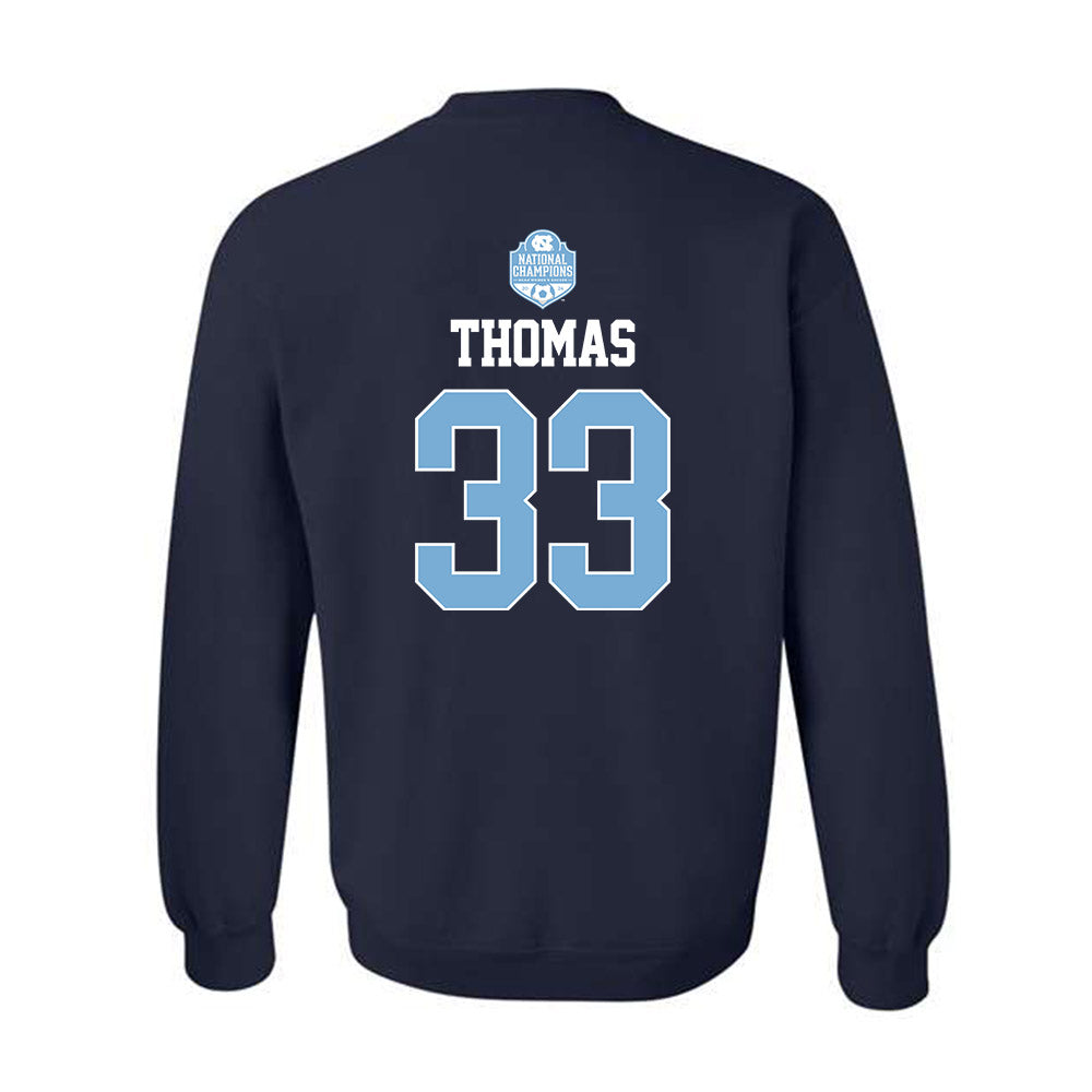 UNC - NCAA Women's Soccer : Olivia Thomas - Champs Classic Shersey Crewneck Sweatshirt-1