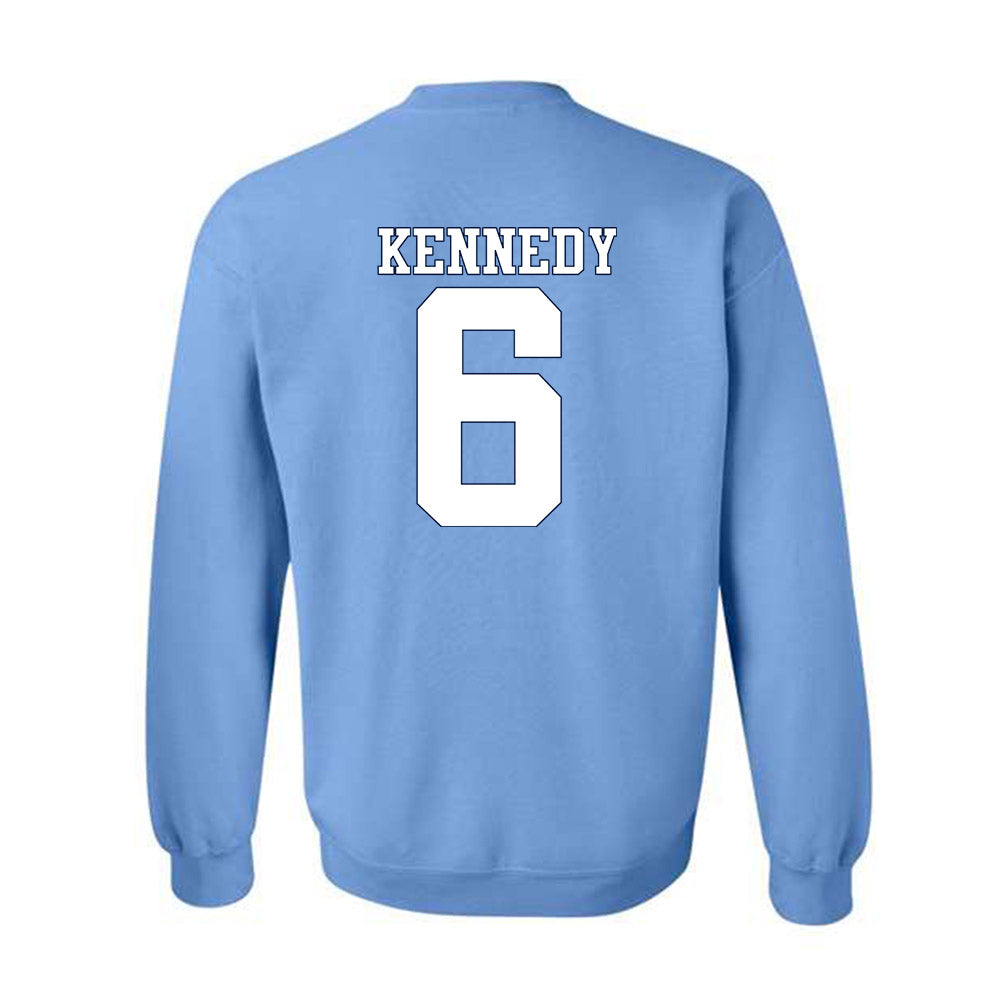 UNC - NCAA Women's Soccer : Riley Kennedy - Vintage Carolina Blue Championship Crewneck Sweatshirt-1