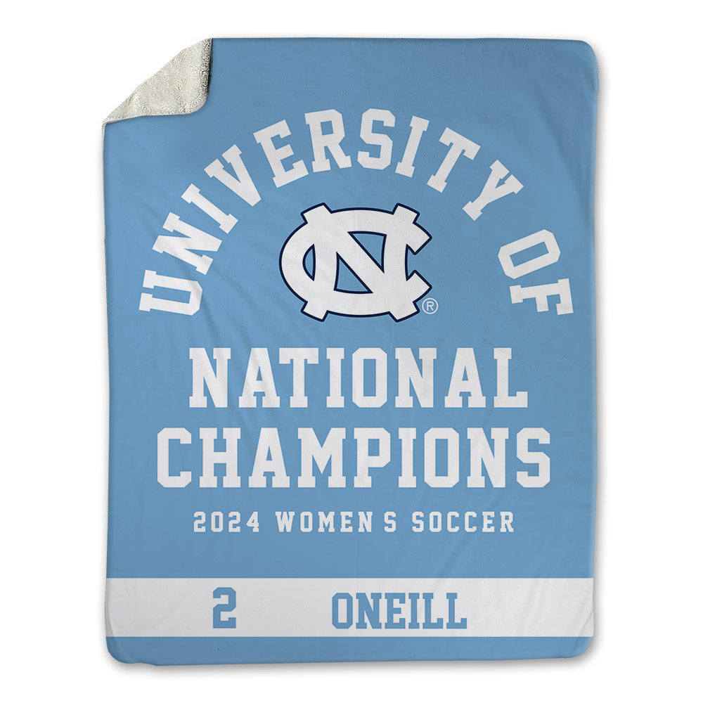 UNC - NCAA Women's Soccer : Cali ONeill - National Champs v4 Blanket-0