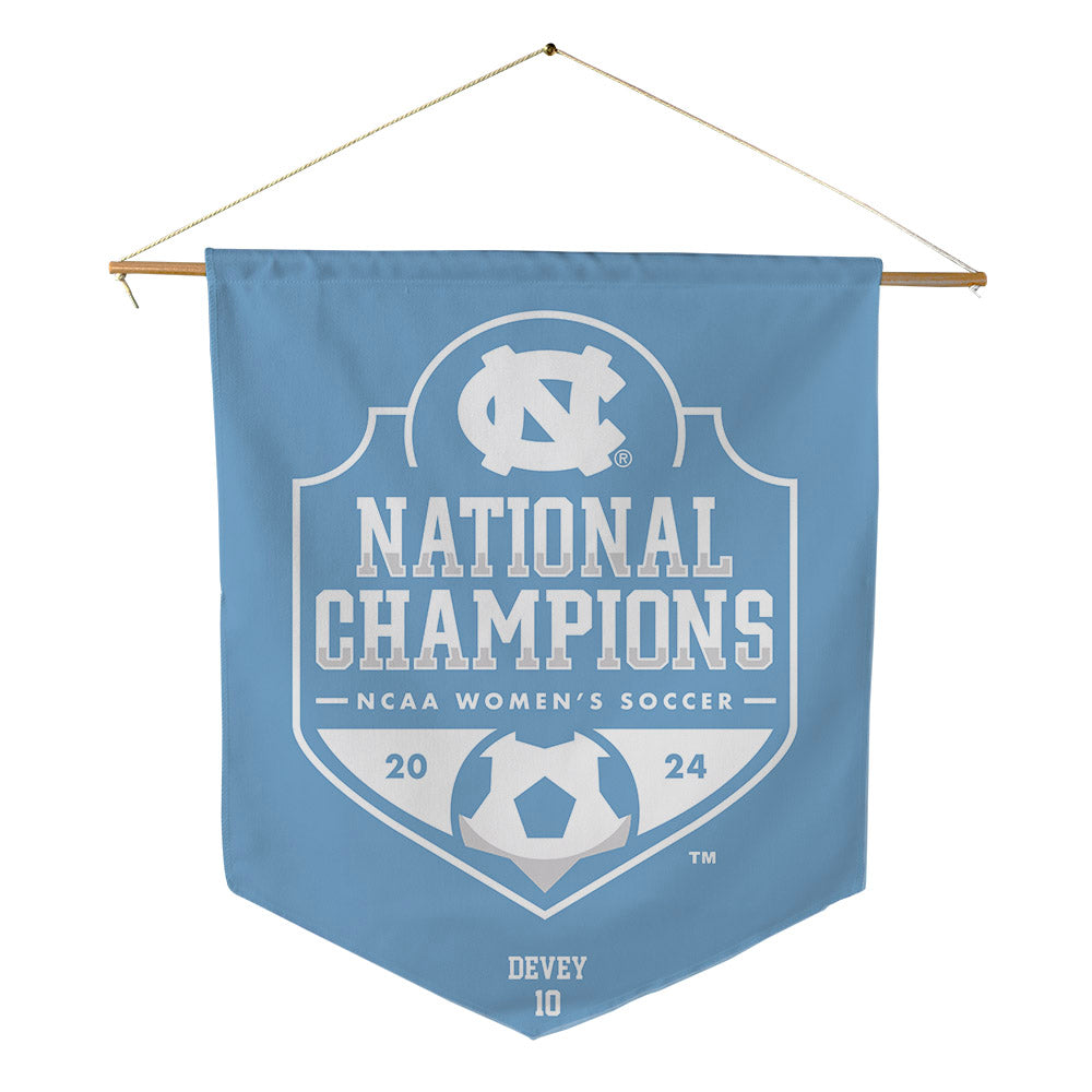 UNC - NCAA Women's Soccer : Bella Devey - National Champs v3 Pennant - 18" x 21"-0