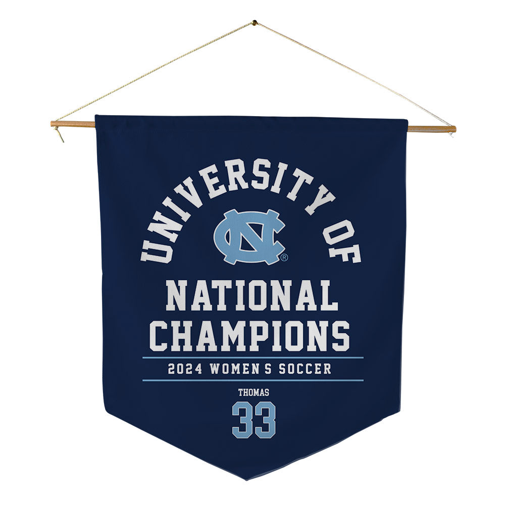 UNC - NCAA Women's Soccer : Olivia Thomas - National Champs Pennant - 18" x 21"-0