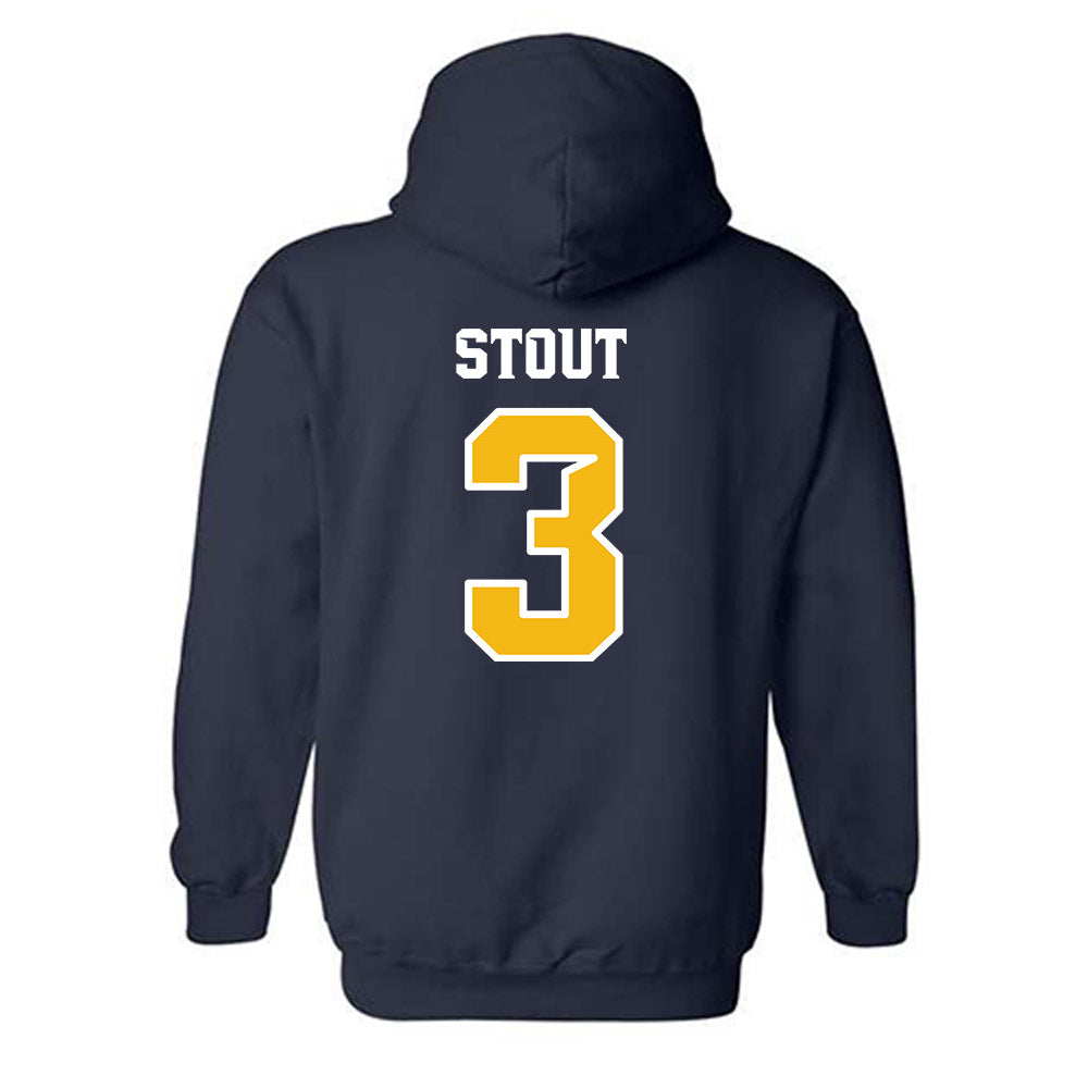 Northern Arizona - NCAA Football : Joey Stout - Kiss My Axe V1 Classic Shersey Hooded Sweatshirt-1