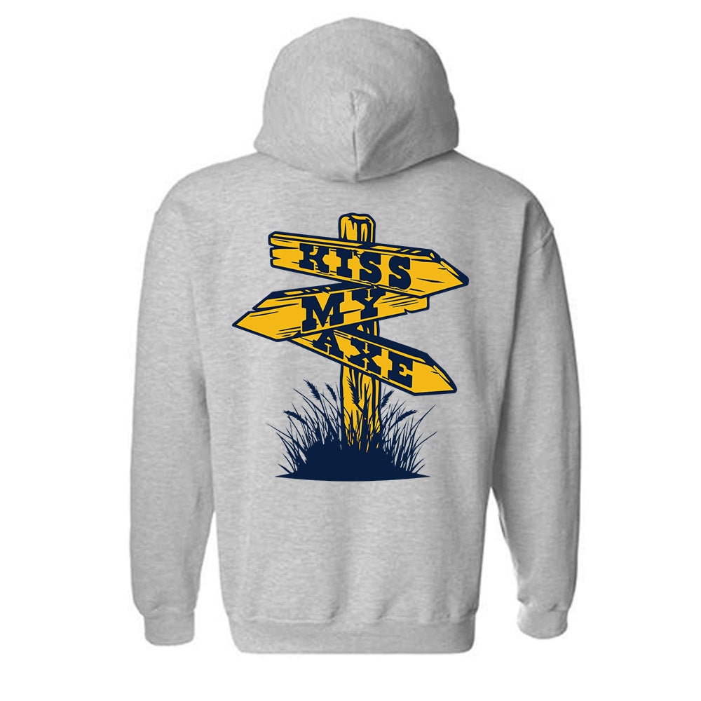 Northern Arizona - NCAA Football : Dom Rausch - Kiss My Axe V2 Classic Shersey Hooded Sweatshirt-1