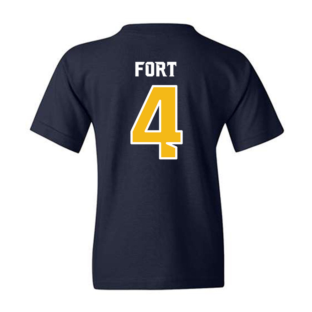 Northern Arizona - NCAA Men's Basketball : Oakland Fort - Kiss My Axe V3 Classic Shersey Youth T-Shirt-1
