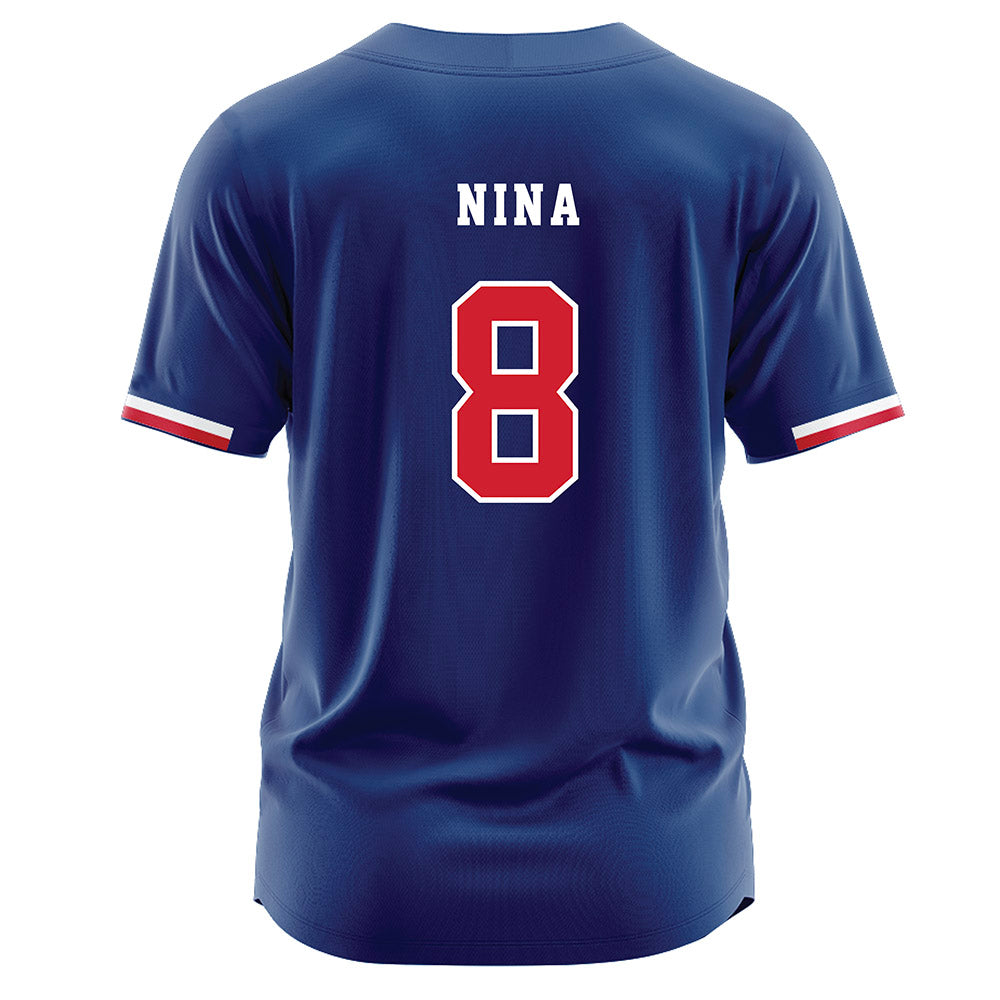 Francis Marion - NCAA Baseball : Adrian Nina - Blue Jersey-1