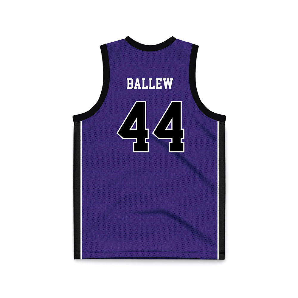 Portland - NCAA Men's Basketball : Mikah Ballew - Purple Basketball Jersey-1