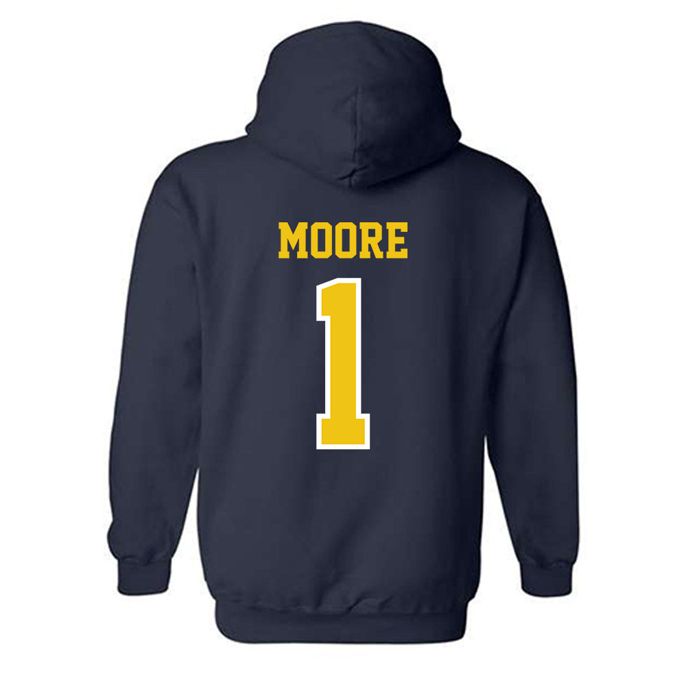 Michigan - NCAA Football : Rod Moore - Classic Shersey Hooded Sweatshirt-1