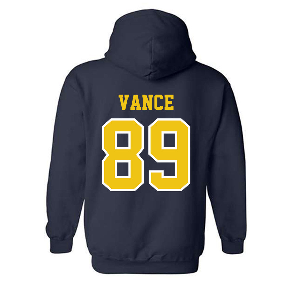 Michigan - NCAA Men's Lacrosse : Mason Vance - Classic Shersey Hooded Sweatshirt-1