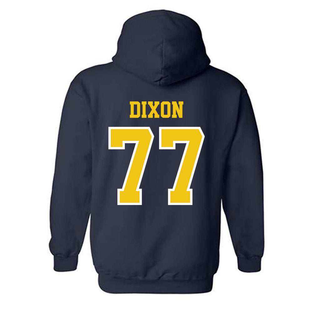 Michigan - NCAA Men's Lacrosse : DJ Dixon - Classic Shersey Hooded Sweatshirt-1