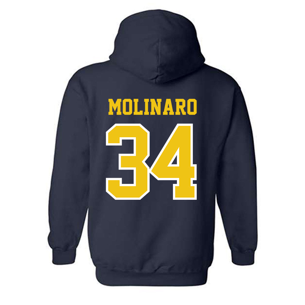 Michigan - NCAA Men's Ice Hockey : Julian Molinaro - Classic Shersey Hooded Sweatshirt-1