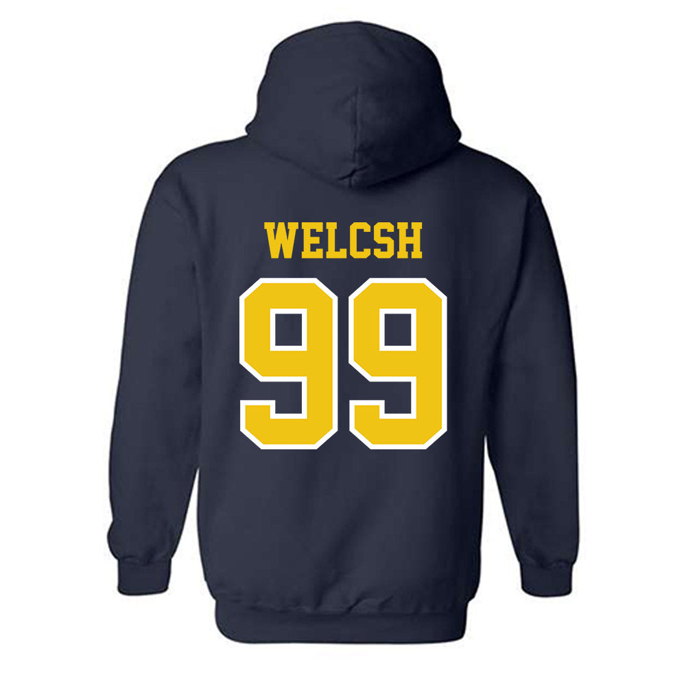 Michigan - NCAA Men's Lacrosse : Jack Welcsh - Classic Shersey Hooded Sweatshirt-1