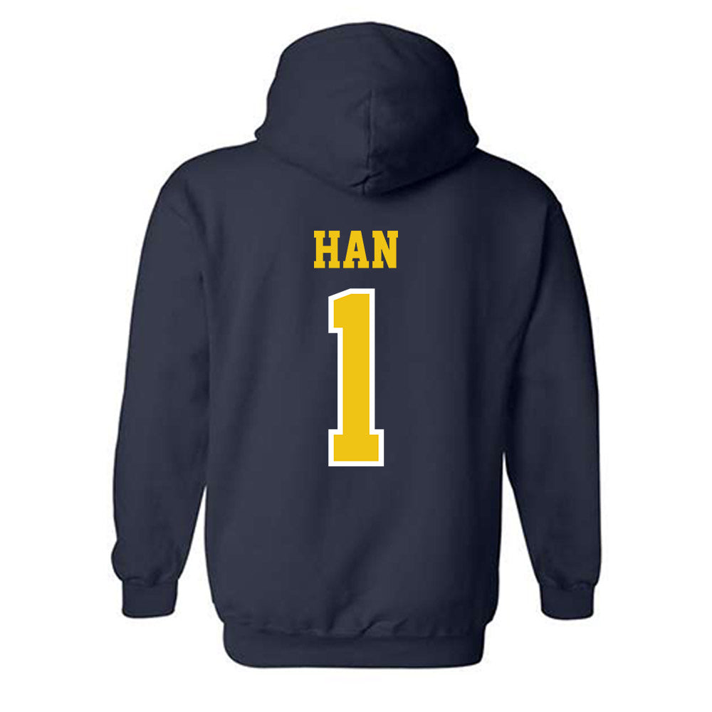 Michigan - NCAA Men's Lacrosse : Matt Han - Classic Shersey Hooded Sweatshirt-1
