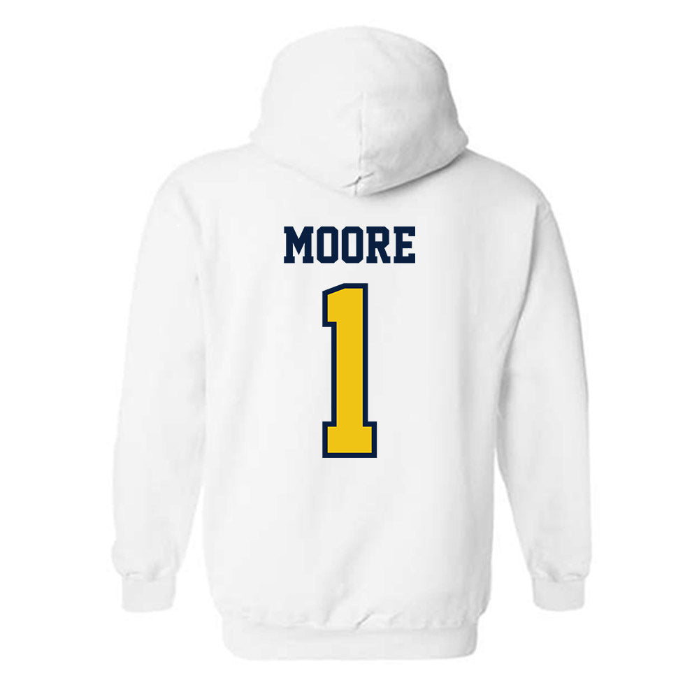 Michigan - NCAA Football : Rod Moore - Classic Shersey Hooded Sweatshirt-1