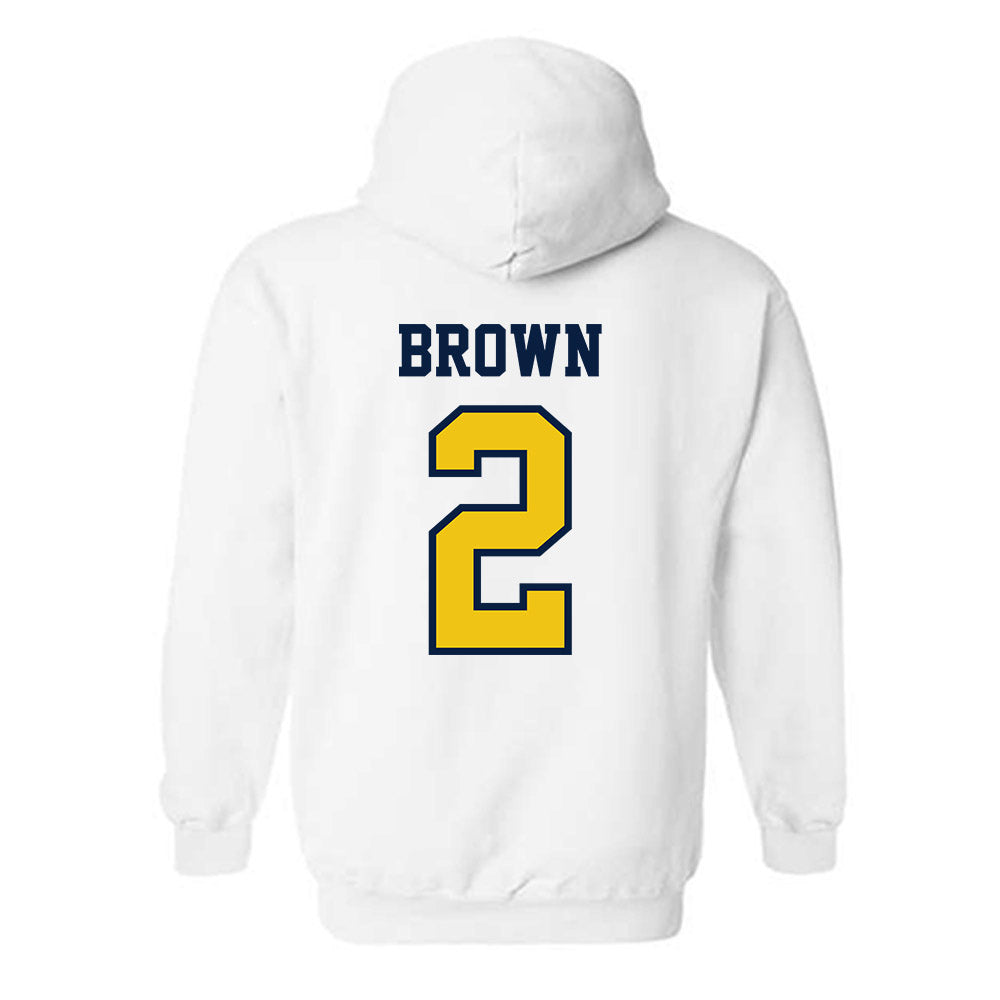 Michigan - NCAA Women's Basketball : Macy Brown - Classic Shersey Hooded Sweatshirt-1