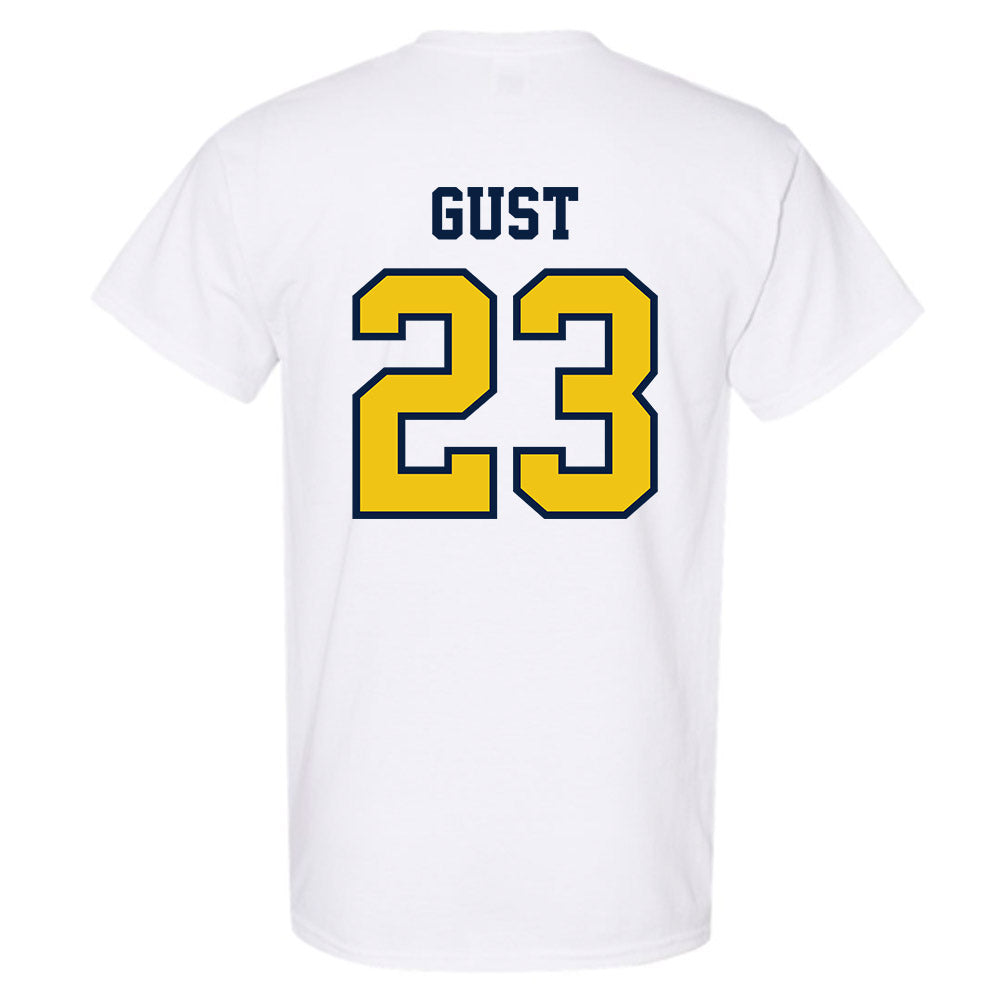 Michigan - NCAA Men's Ice Hockey : Miles Gust - Classic Shersey T-Shirt-1